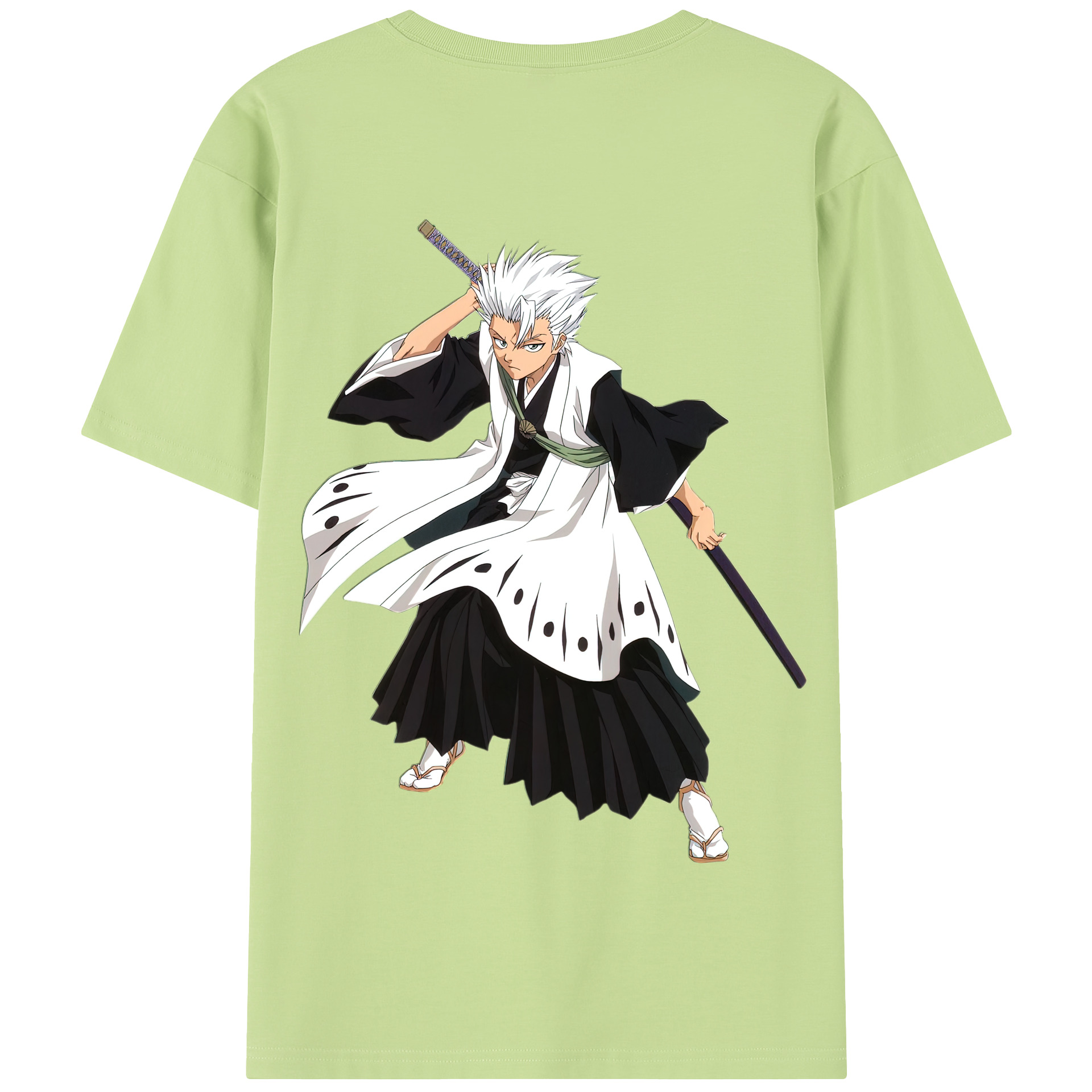 （画像用） ブリーチ 日番谷冬獅郎（ひつがや とうしろう） BLEACH Hitsugaya Toushirou 綿100％半袖Tシャツ（背面プリント）